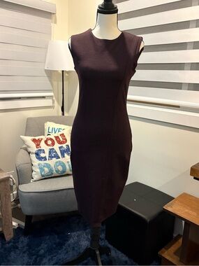 🍇 Cupcakes and Cashmere Deep Plum Sleeveless Sheath Dress (Size XS) 🍇